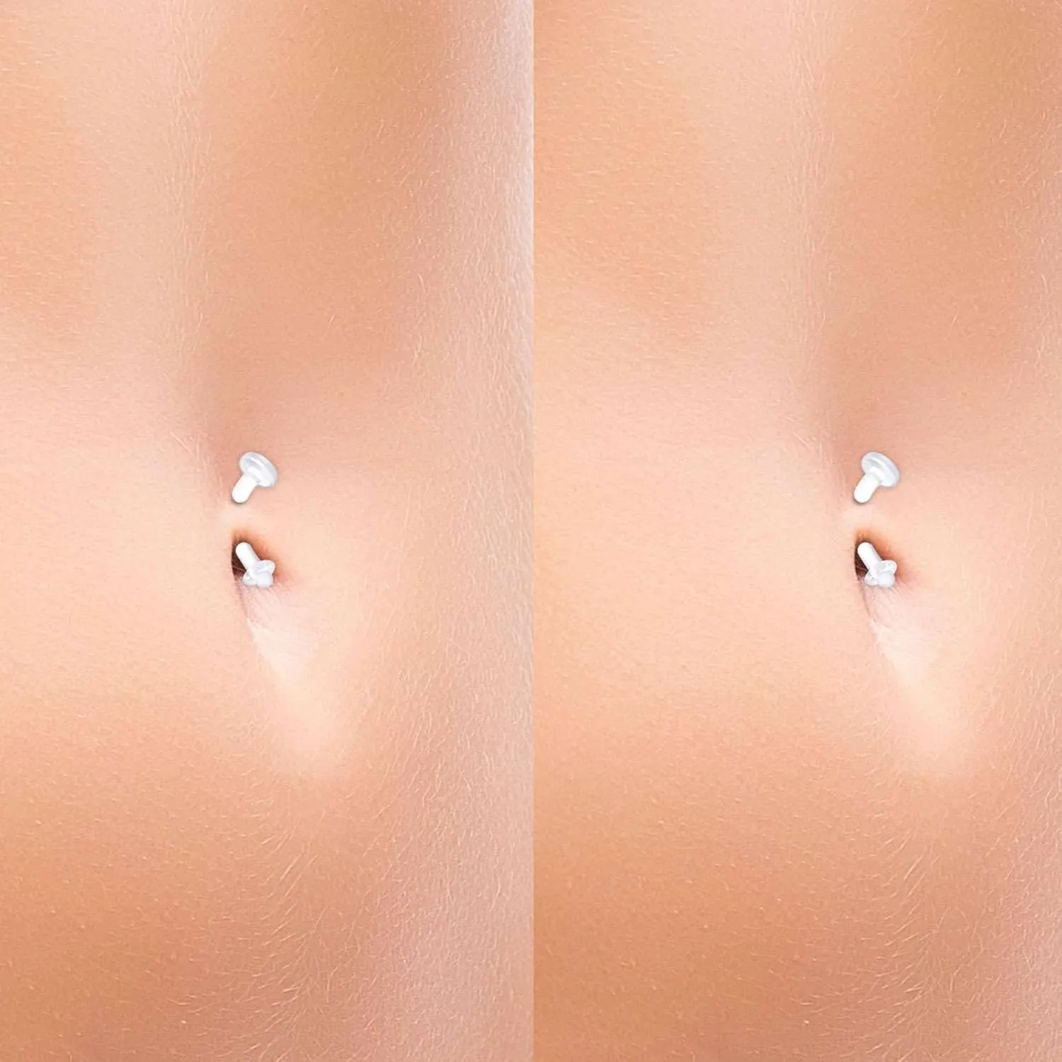 Flexible Acrylic Clear Belly Button Ring Retainer 14 Gauge Navel Bar Earrings Piercing Jewelry See More Sizes
