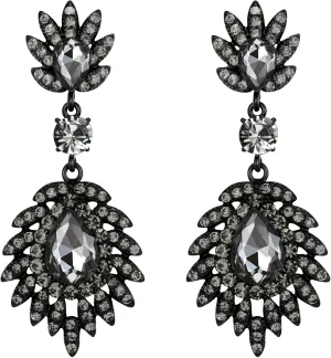 Flyonce Bridal Crystal Dangle Earrings for Women, Sparkly Rhinestone Vintage Style Art Deco Pierced Drop Earring Wedding Prom Party Jewelry for Brides Bridesmaid