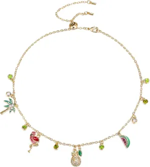 Flyonce Gold Charm Choker Necklace Boho Tropical Style Western Jewelry for Women Dainty Necklaces Country Concert Outfits for Women Summer Beach Fashion Jewelry