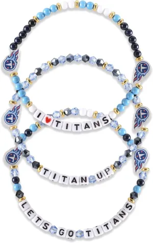 FOCO Tennessee Titans NFL 3 Pack Team Friendship Bracelet