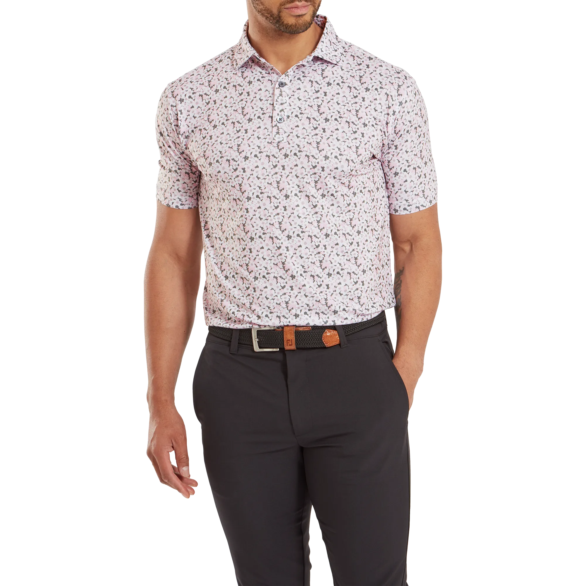 FootJoy Golf Primrose Print Lisle Polo Shirt 81570