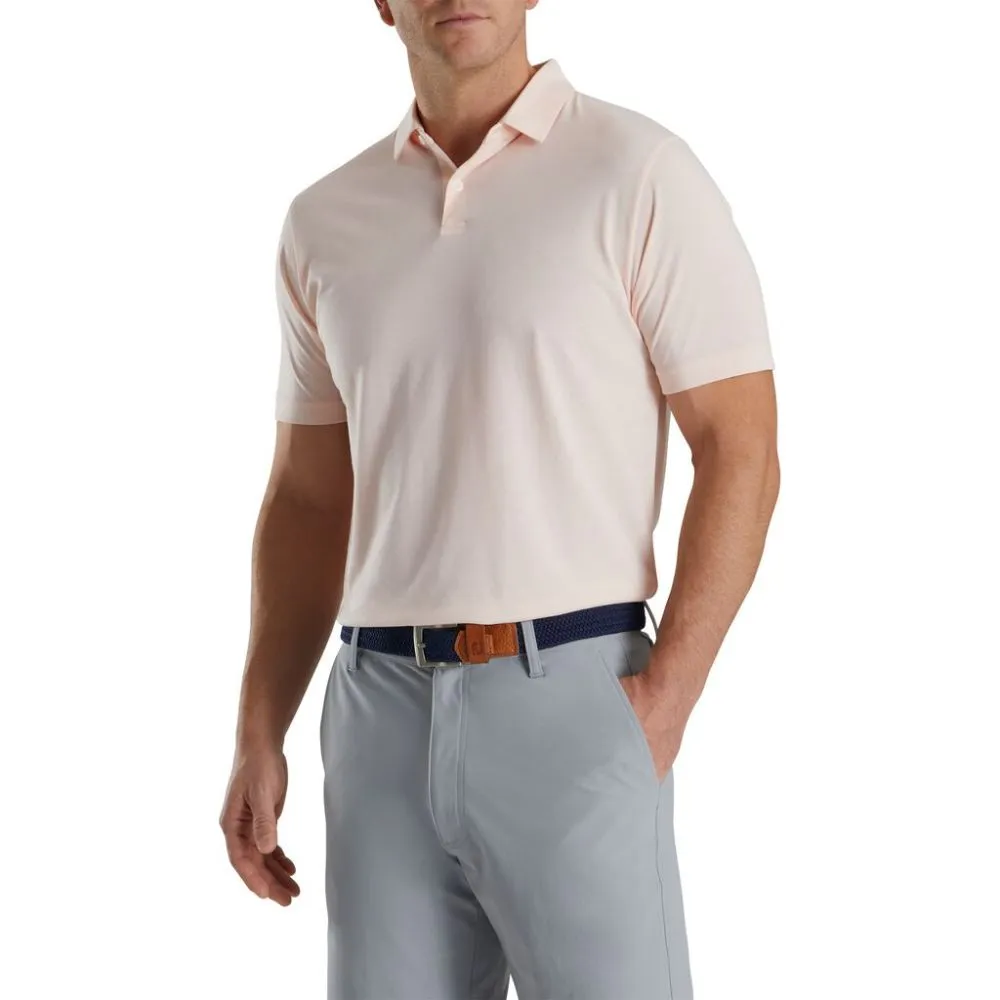 Footjoy Men's Athletic Fit Solid Jersey Golf Polo (Previous Season Style)