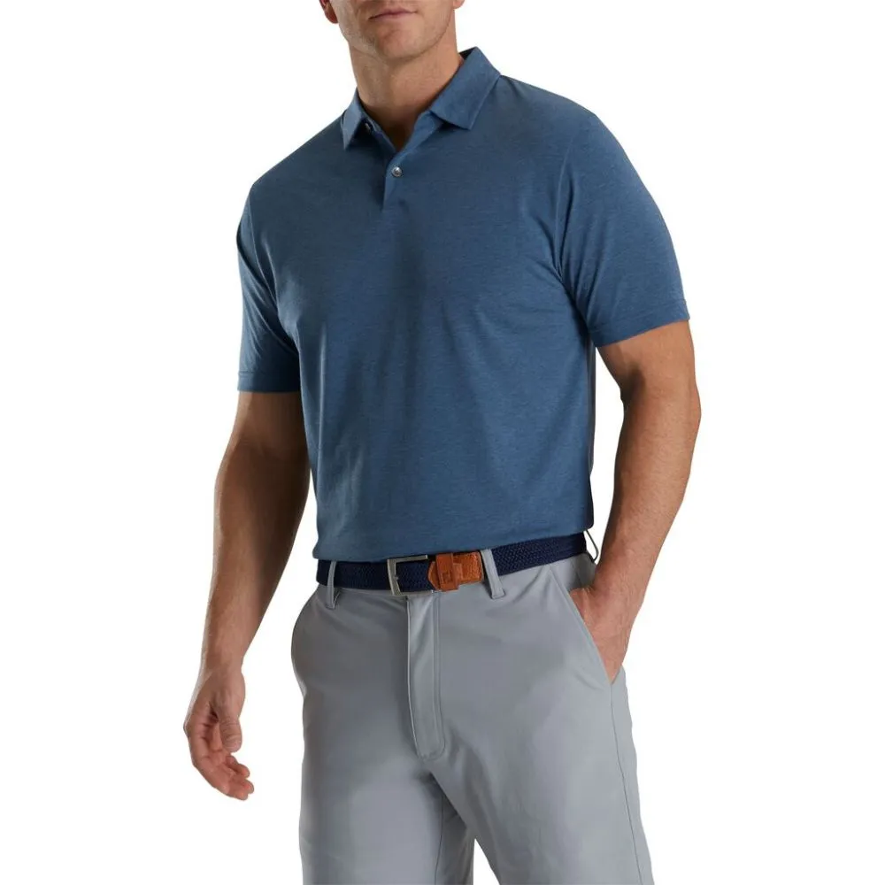 Footjoy Men's Athletic Fit Solid Jersey Golf Polo (Previous Season Style)