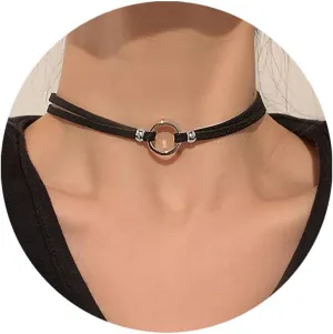 FUTIMELY Black Choker Necklaces for Women Girls,Adjustable Double Layered Punk Velvet Classic Gothic Chokers Necklace Halloween Cosplay Jewelry