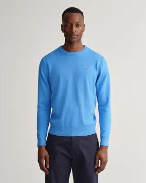 Gant Apparel Mens CLASSIC COTTON  C-NECK 445/PACIFIC BLUE