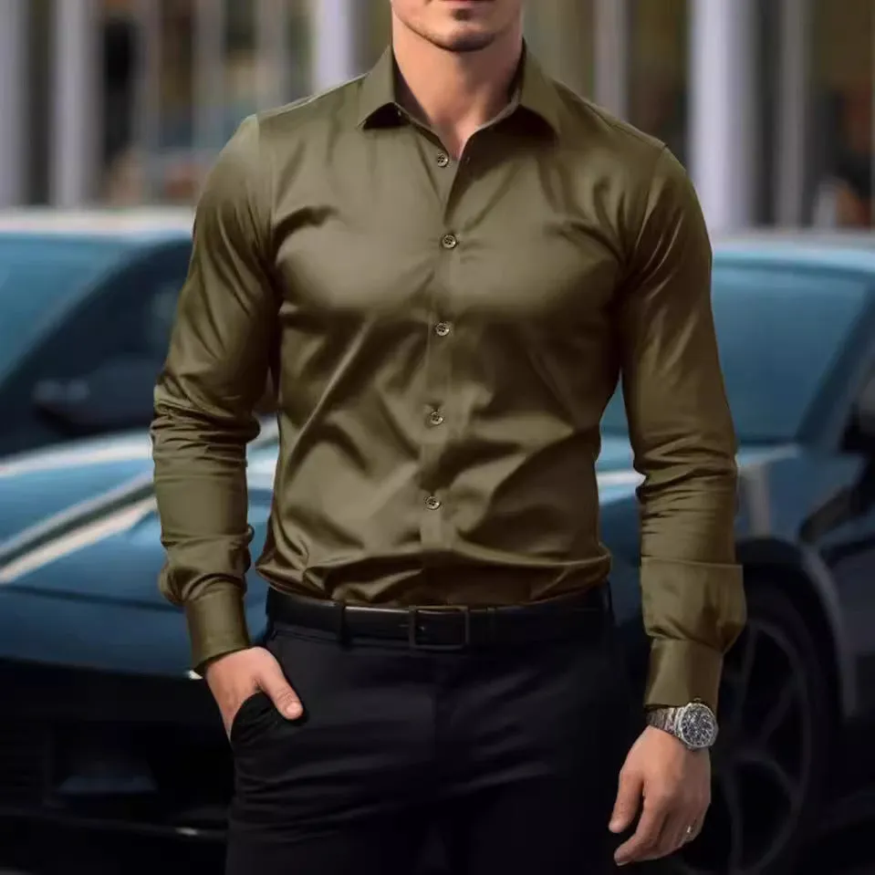 Gilbert  Business-Hemd mit Reverskragen und solider Farbe