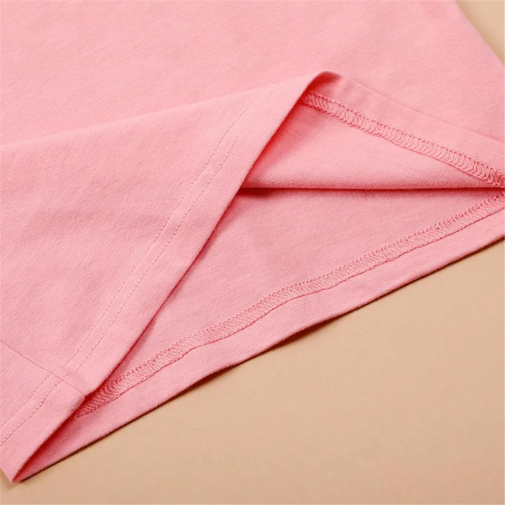 Girls Puff Sleeve Solid Color Casual Top Girl T Shirts Wholesale