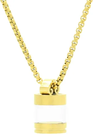 Glass Urn Necklaces for Ashes Stainless Steel Memorial Keepsake Pendant Necklace