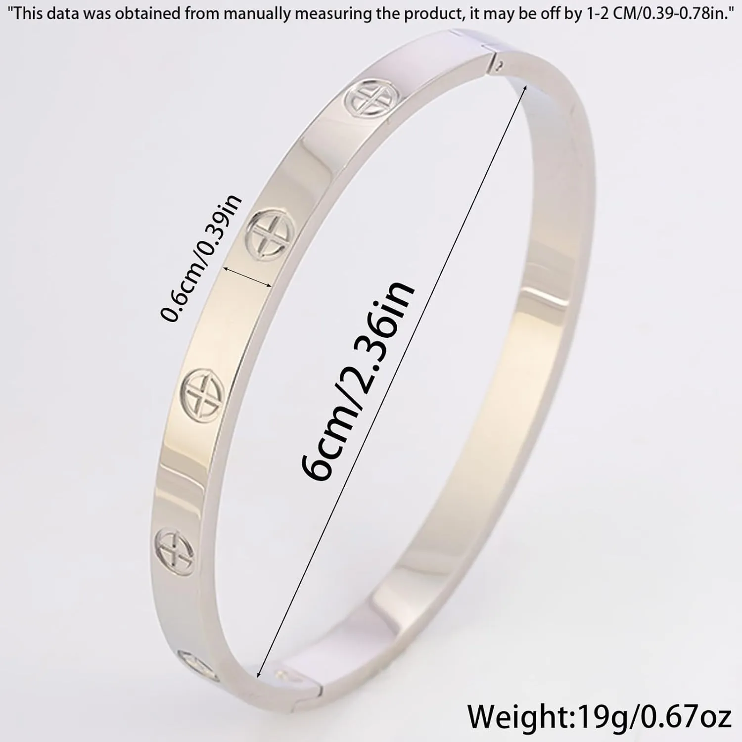 Gold Bracelets for Women Friendship Love Bangle Bracelets Cubic Zirconia Stainless Steel Cross Bracelet Jewelry Gifts for Her