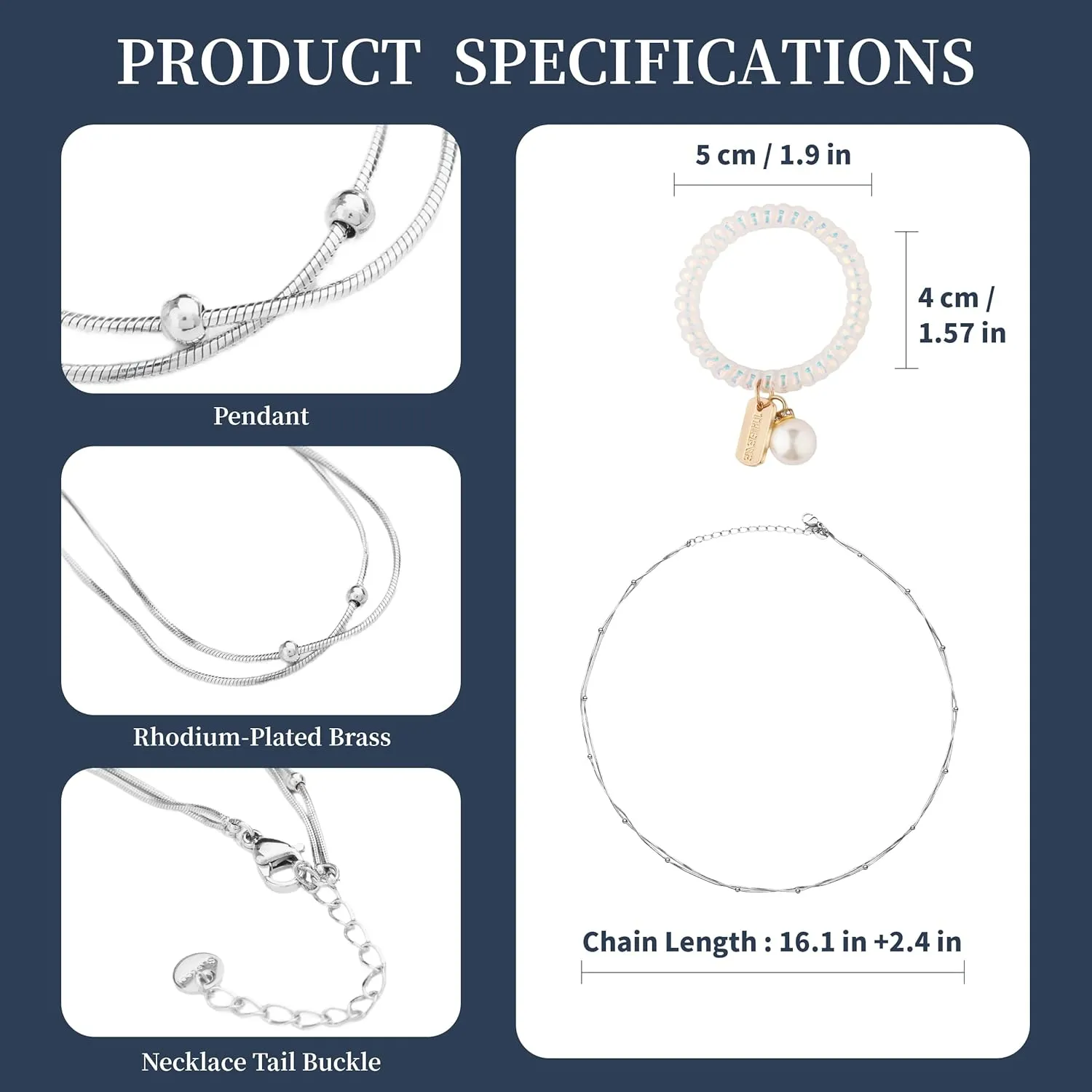 Gold Chain Necklace Women | 14K Gold & Silver Plated Dainty Necklace for Women with Bracelet | Small Love Waterproof Chain Necklaces for Women