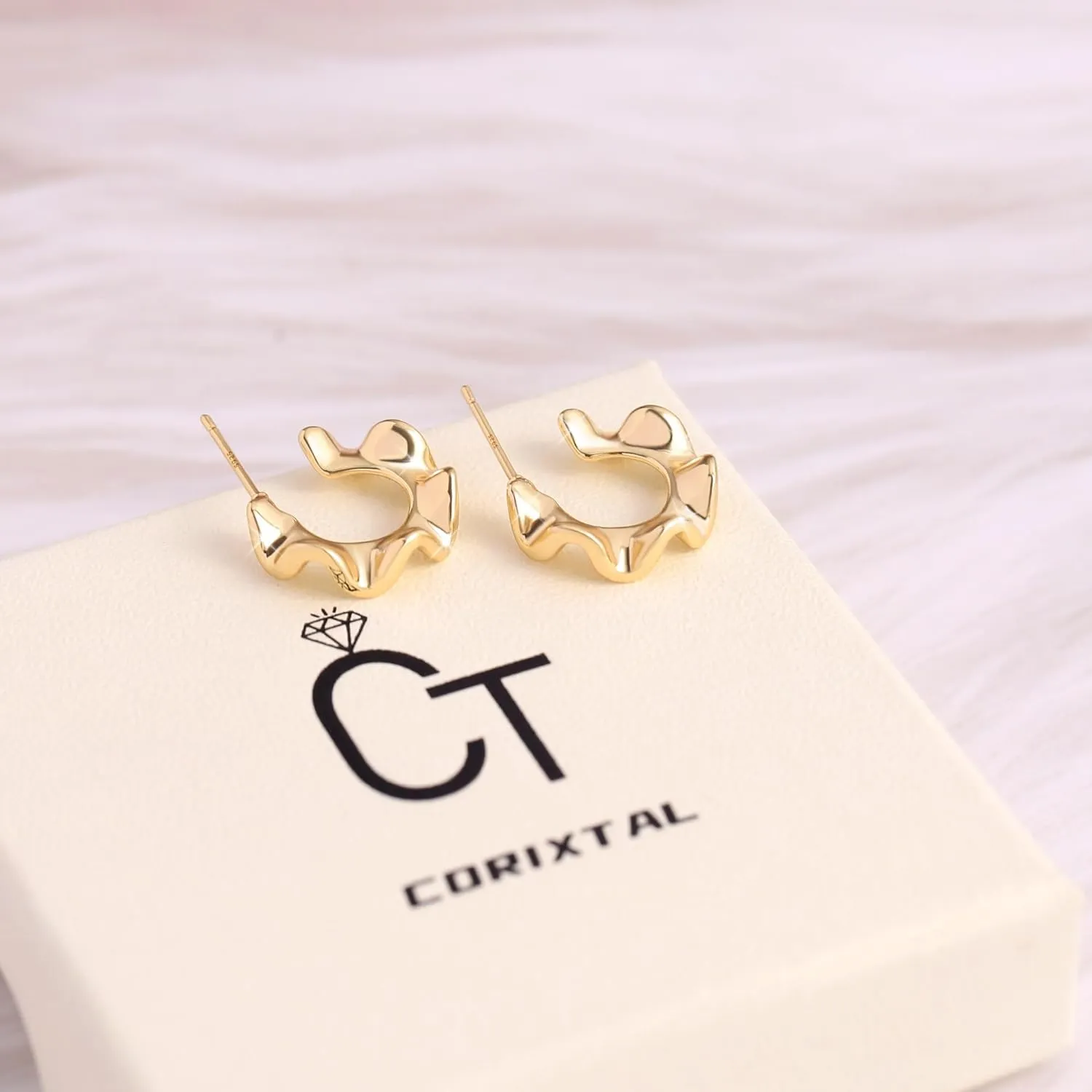 Gold Hoop Earrings For Women Unique Gold Hoops Earrings Trendy Thick Lightweight Cute Dangle Stud Earrings Jewelry Gifts