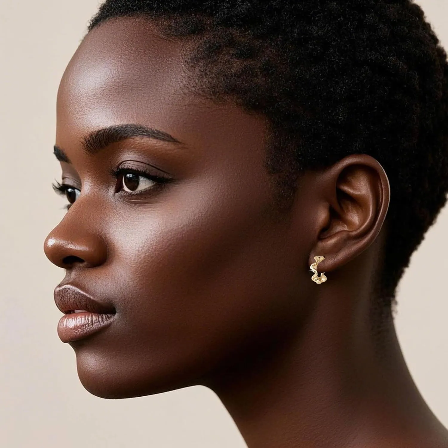 Gold Hoop Earrings For Women Unique Gold Hoops Earrings Trendy Thick Lightweight Cute Dangle Stud Earrings Jewelry Gifts