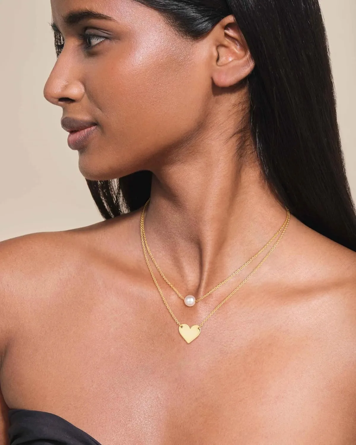 Gold Initial Necklaces for Women, Dainty 14K Gold Plated Layering Satellite Chain Necklace Personalized Cute A-Z Letter Name Pendant Necklace Gold Layered Necklaces for Women Jewelry Gift
