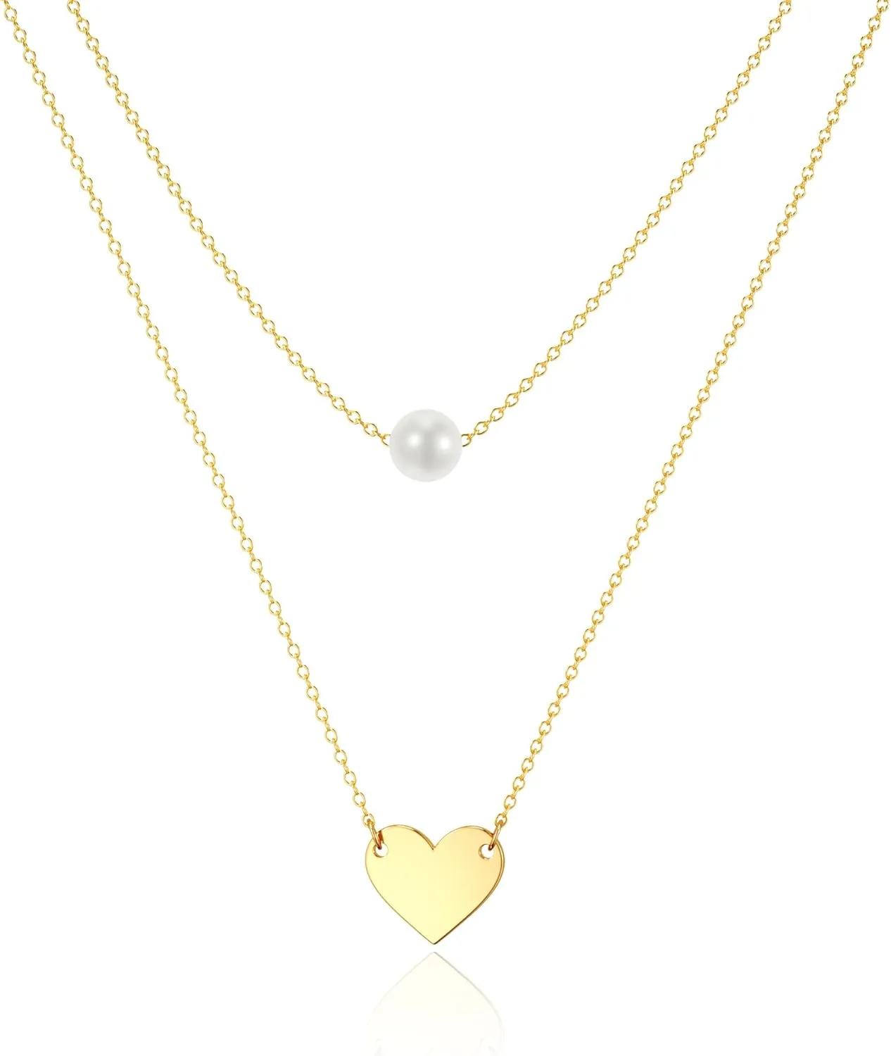 Gold Initial Necklaces for Women, Dainty 14K Gold Plated Layering Satellite Chain Necklace Personalized Cute A-Z Letter Name Pendant Necklace Gold Layered Necklaces for Women Jewelry Gift