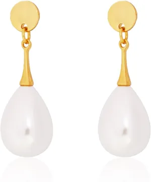 Gold Pearl Clip on Earrings Non Piercing 14K Gold Plated Pearl Earrings for Women Ear Cartilage Clip Jewelry Gift