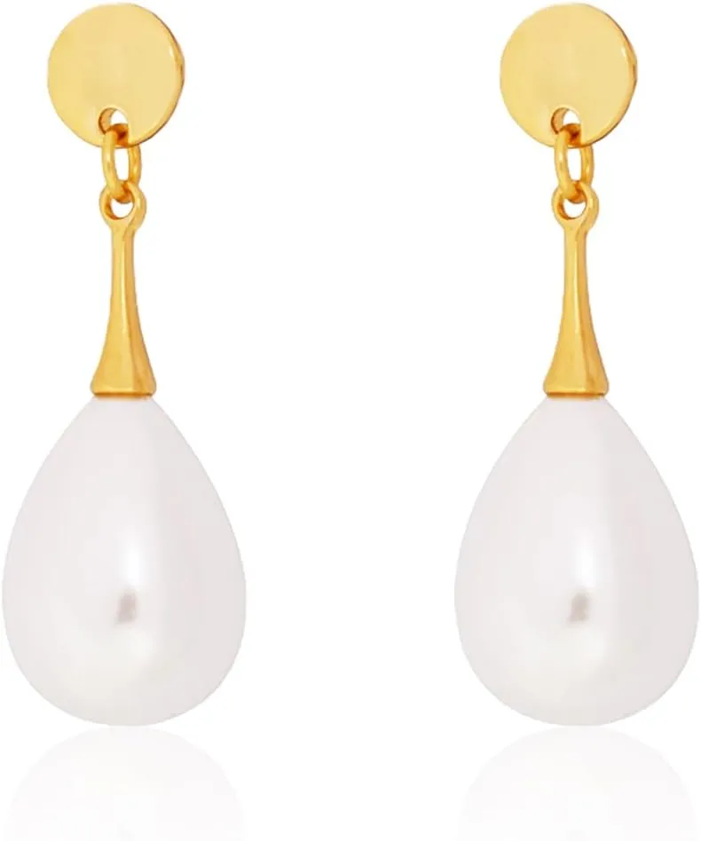 Gold Pearl Clip on Earrings Non Piercing 14K Gold Plated Pearl Earrings for Women Ear Cartilage Clip Jewelry Gift