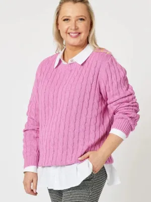 Gordon Smith Kala Cable Jumper - Pink
