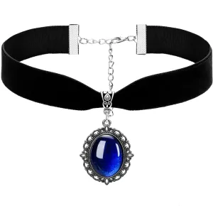 Gothic Victorian Choker, Black Gothic Velvet Choker Necklace, Vintage Cameo Necklace Goth Pendant Necklace, Christmas Halloween Jewelry Gift for Women