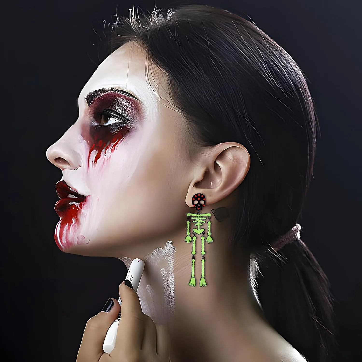 Halloween Earrings for Women Pumpkin Earrings Statement Skeleton Skull Earrings Fun Halloween Holiday Costumes Party Jewelry Gifts for Women