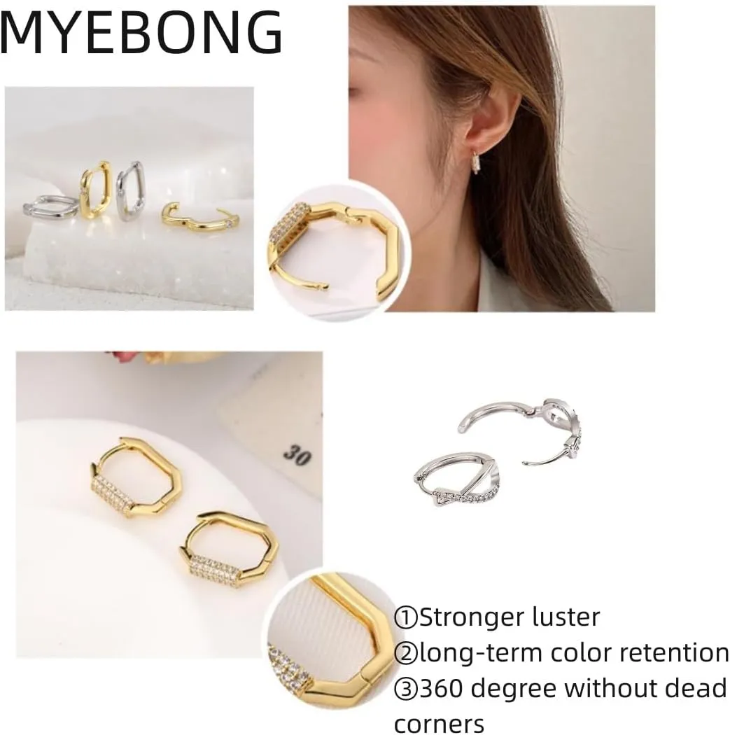 Hoop Earrings for Women, 3/4 Pairs Small S925 Earrings Sterling Silver Earrings