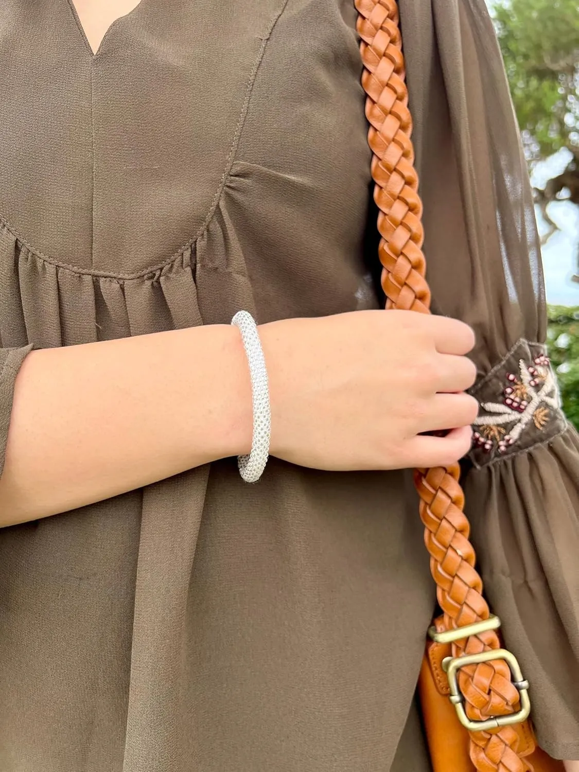Humble Hilo Handmade Glass Bead Bracelet Artisinal Chunky Statement Jewelry Accessories for Women