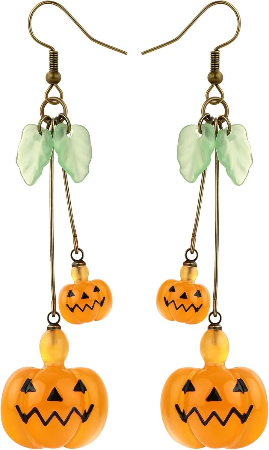 Hypoallergenic Halloween Earrings Dangle for Women,Glowing Spooky Ghost Skull Dangle Earrings Cute Pumpkin Ghost Face Dangle Earrings Halloween Holiday Acrylic Earrings Party Jewelry Gifts
