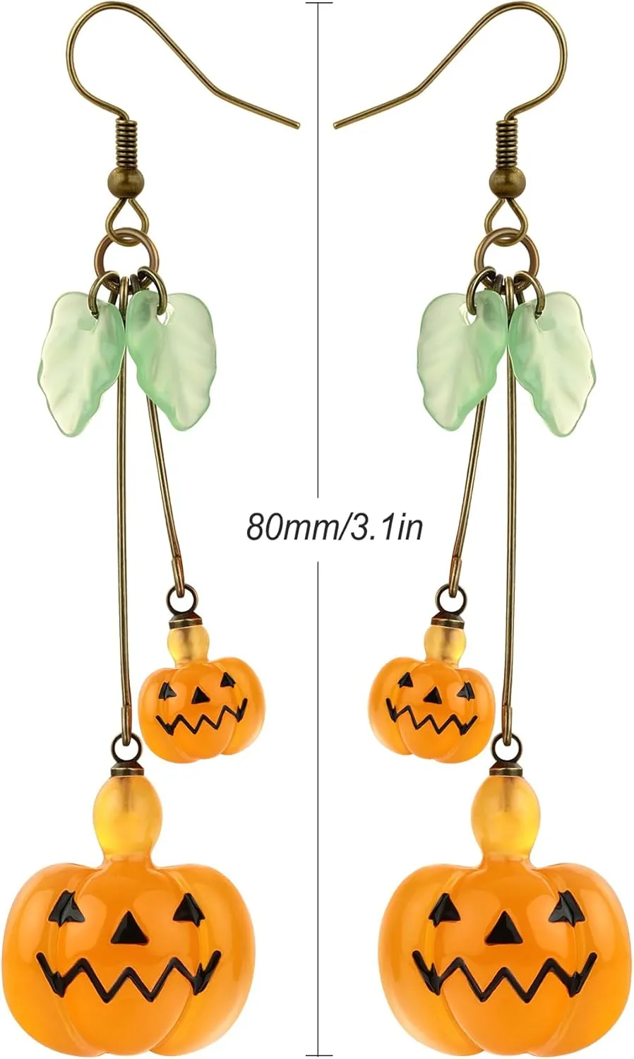 Hypoallergenic Halloween Earrings Dangle for Women,Glowing Spooky Ghost Skull Dangle Earrings Cute Pumpkin Ghost Face Dangle Earrings Halloween Holiday Acrylic Earrings Party Jewelry Gifts