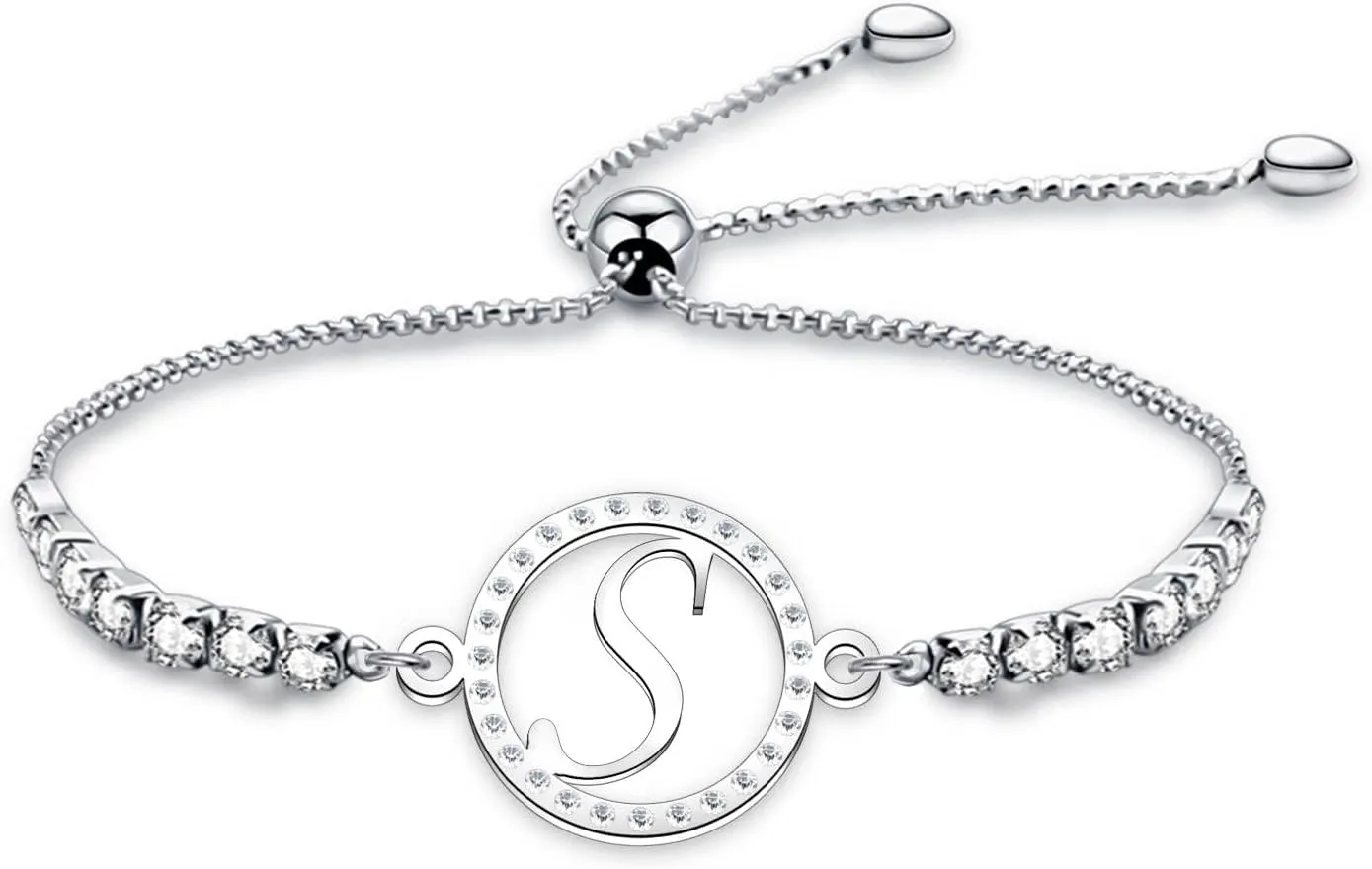 initial bracelet 26 Letters Initial Charms Bracelet Initial Charm Bracelets Hollow Out Birthday Christmas Jewelry Gift Friendship Bracelets