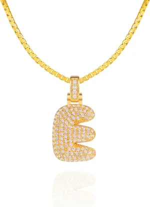 Initial Necklaces for Women, A-Z Bubble Initial Necklaces for Women, 14K Gold Plated with Cubic Zirconia - ValentinesDay Gifts for Her, Stocking Stuffers, Anniversary, Birthday Gifts for Her