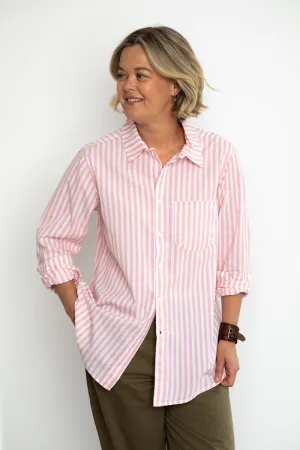 Irving & Powell Franklin Bold Stripe Shirt - Rose