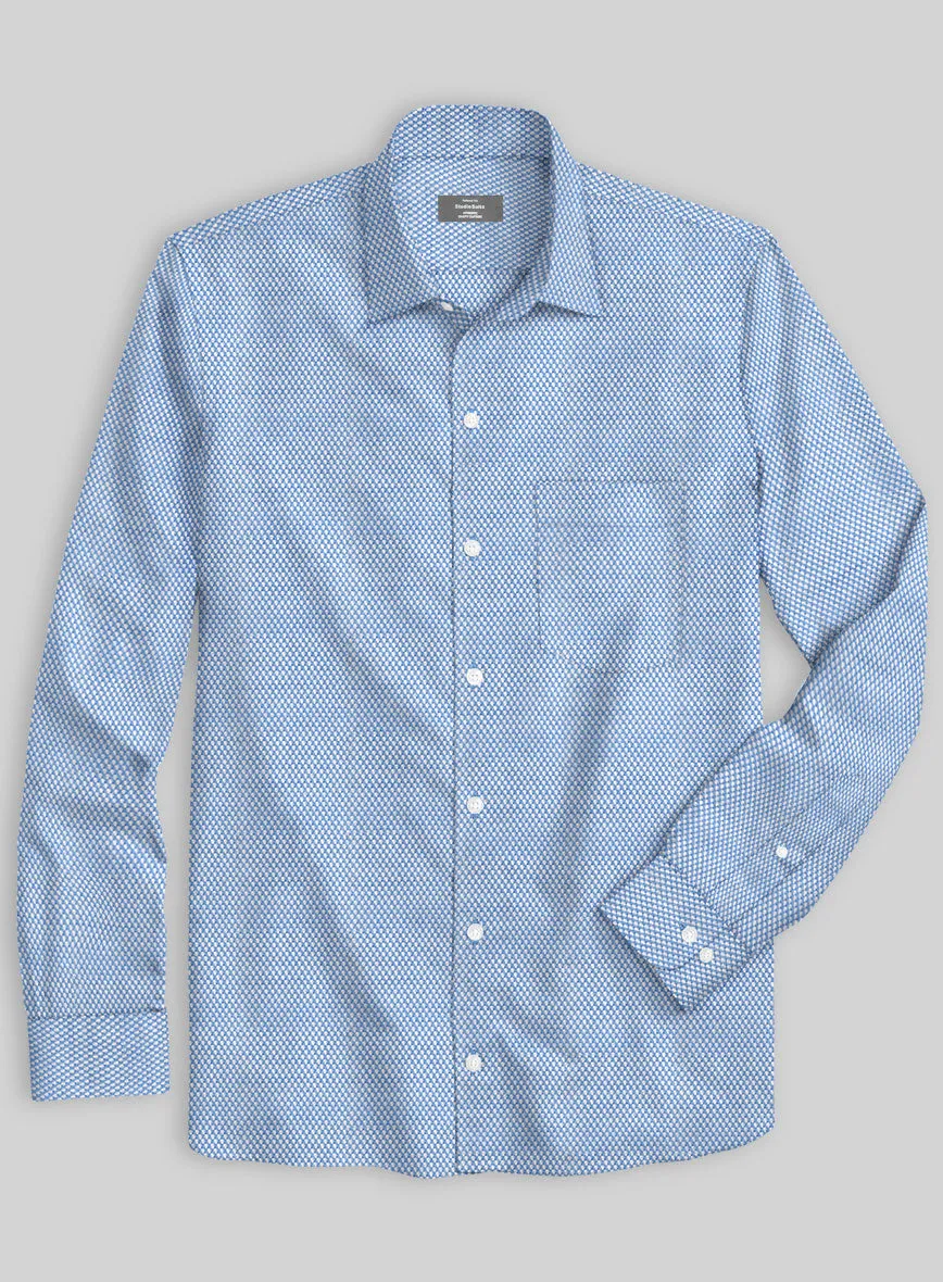 Italian Stretch Blue Starburst Shirt