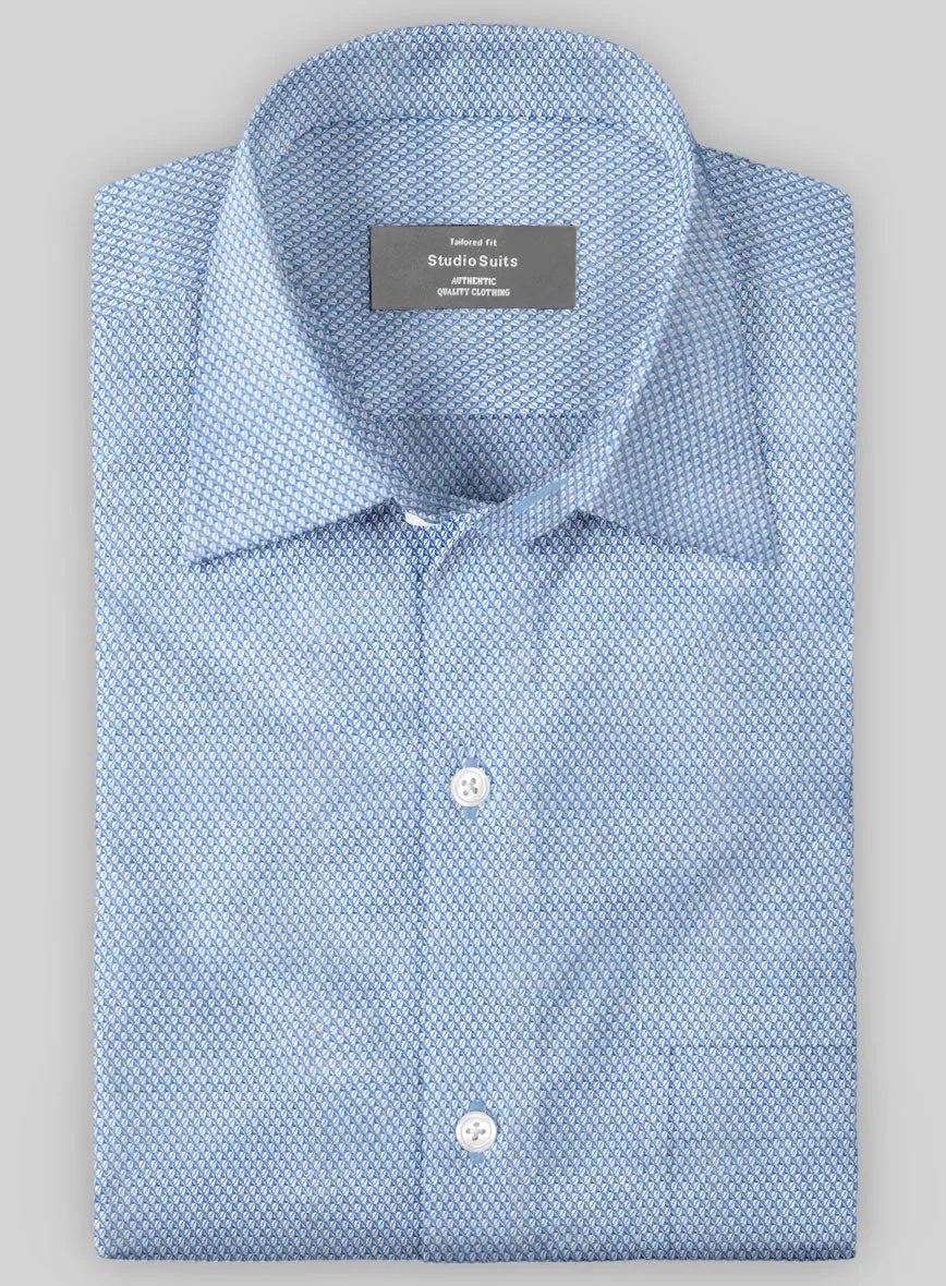 Italian Stretch Blue Starburst Shirt