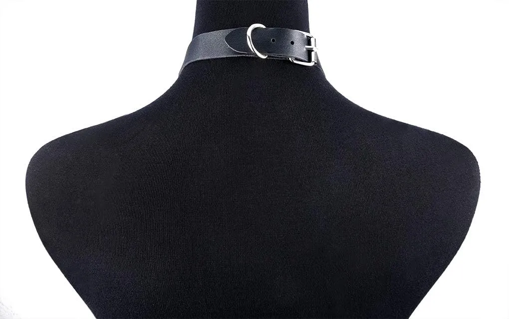 JFORYOU Nipple Ring with Choker Necklaces Stainless Steel Nipple Rings Chain Heart Cat Head Punk Chokers for Women Nipple Barbell Piercing Jewelry