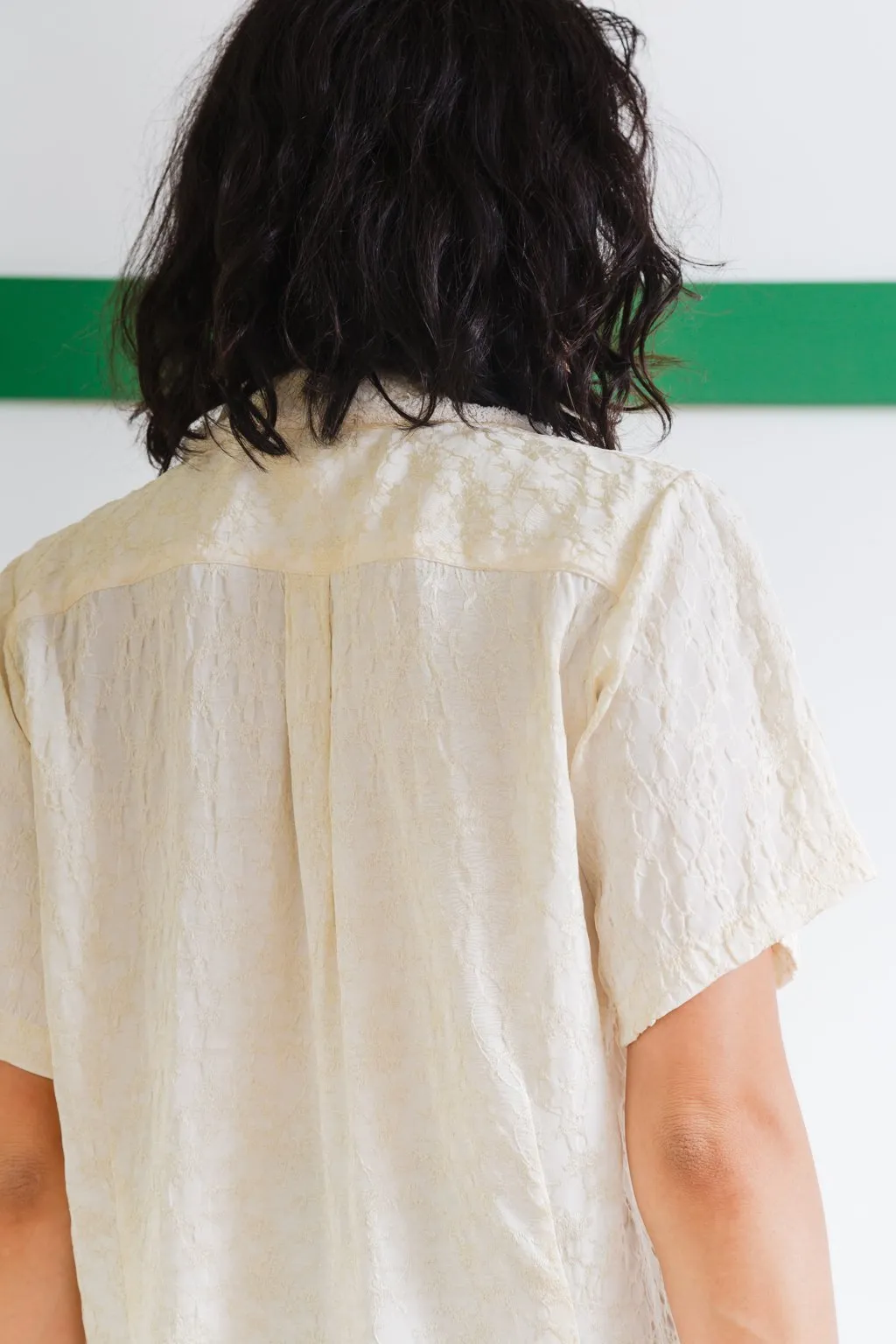 Johan Top, Ivory Viscose Jacquard