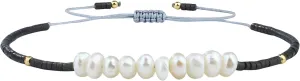 KELITCH Women Pearls Bracelets Handmade Friendship Charm Bracelet Boho Thin Strand Bracelets