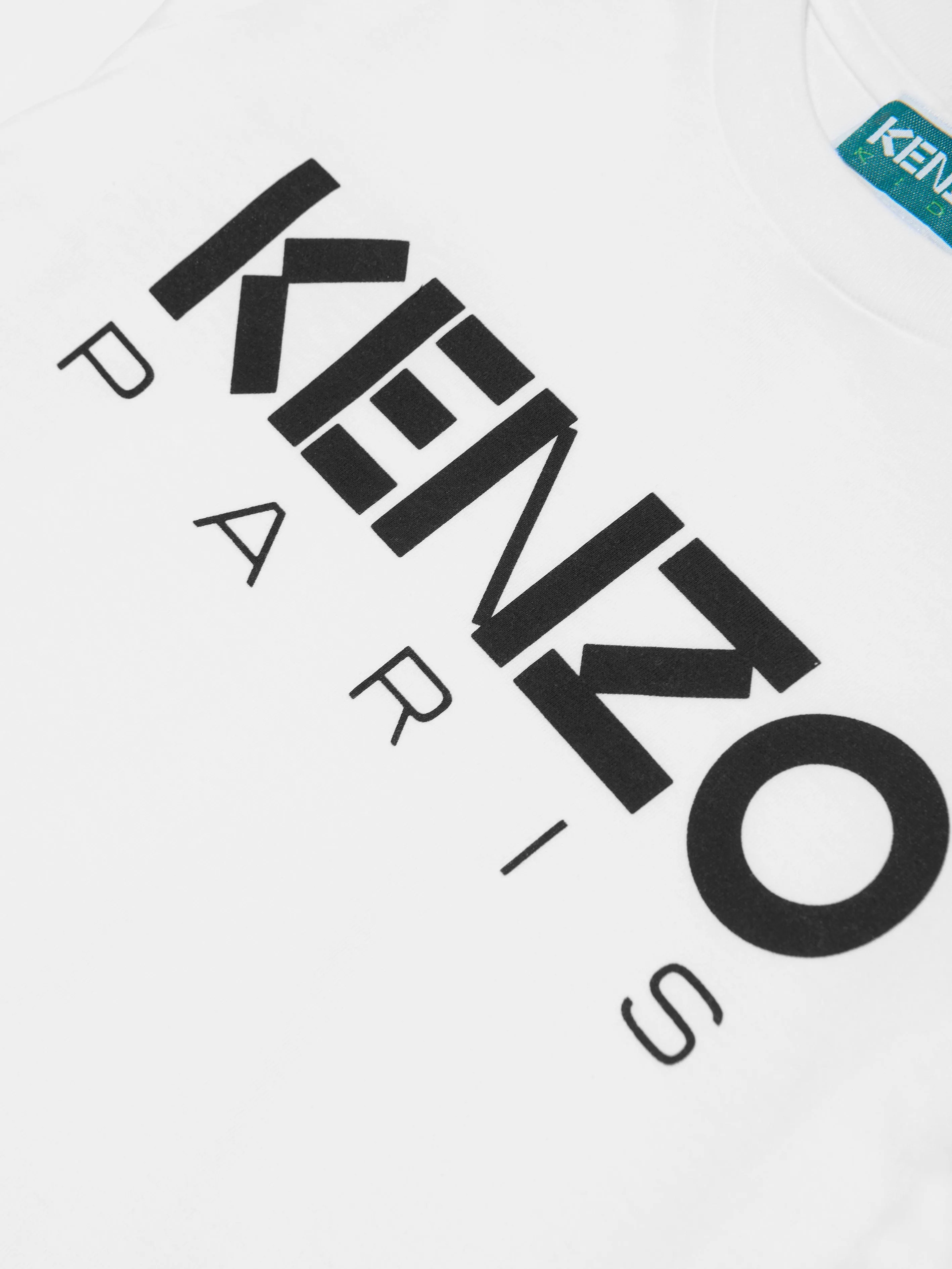 KENZO Kids Organic Cotton Long Sleeve T-Shirt in White