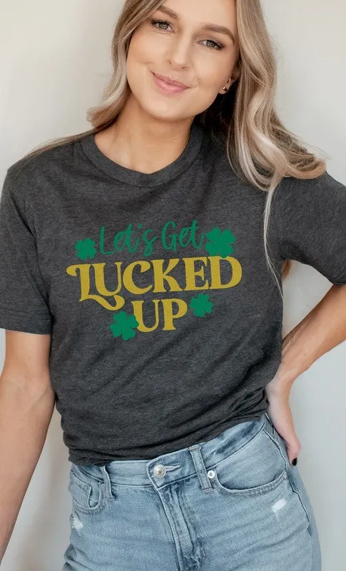 KISSED APPAREL- Shamrock Let's Get Lucked Up Graphic Tee- S, M, L, XL