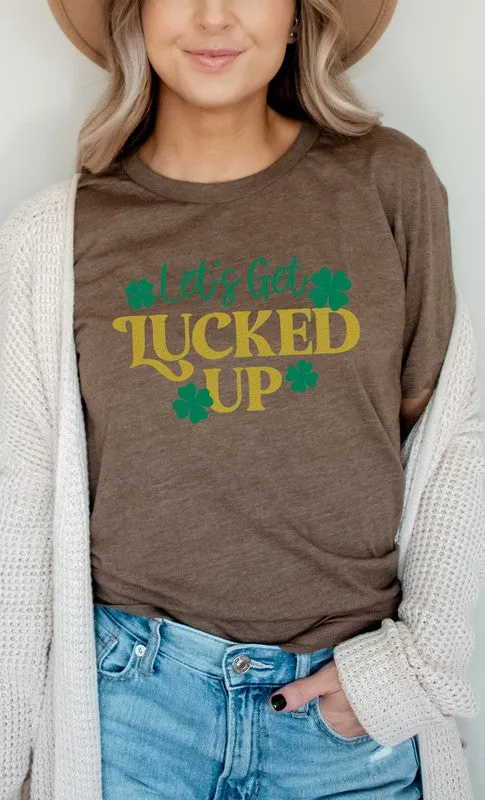 KISSED APPAREL- Shamrock Let's Get Lucked Up Graphic Tee- S, M, L, XL