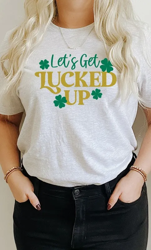 KISSED APPAREL- Shamrock Let's Get Lucked Up Graphic Tee- S, M, L, XL