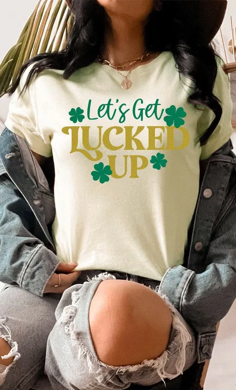 KISSED APPAREL- Shamrock Let's Get Lucked Up Graphic Tee- S, M, L, XL