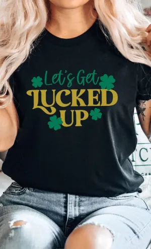 KISSED APPAREL- Shamrock Let's Get Lucked Up Graphic Tee- S, M, L, XL