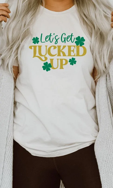 KISSED APPAREL- Shamrock Let's Get Lucked Up Graphic Tee- S, M, L, XL