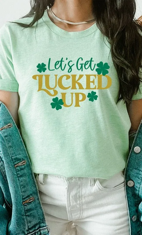 KISSED APPAREL- Shamrock Let's Get Lucked Up Graphic Tee- S, M, L, XL