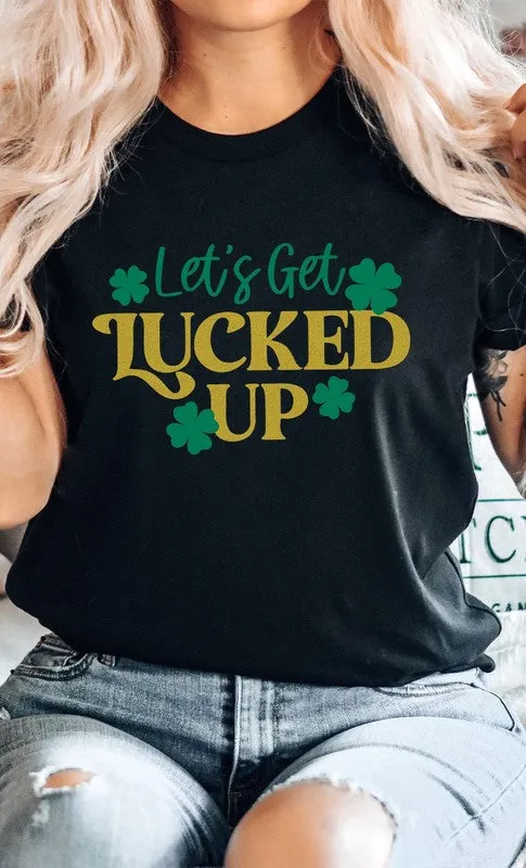 KISSED APPAREL- Shamrock Let's Get Lucked Up Graphic Tee- S, M, L, XL