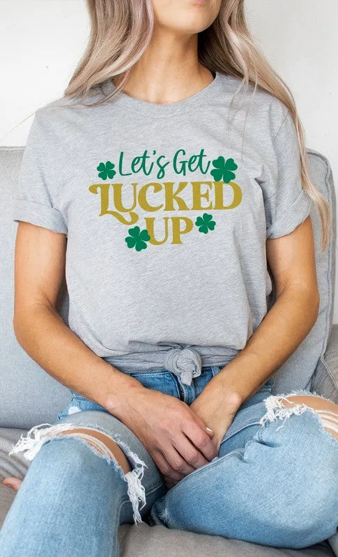 KISSED APPAREL- Shamrock Let's Get Lucked Up Graphic Tee- S, M, L, XL