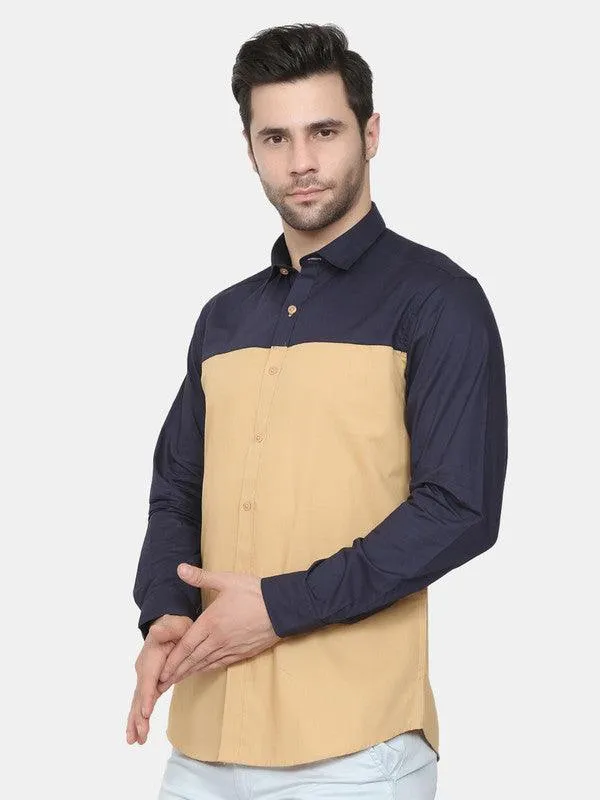 Life Roads full sleeve casual navy blue cotton shirt for Men and boy