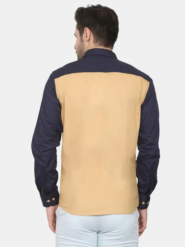Life Roads full sleeve casual navy blue cotton shirt for Men and boy