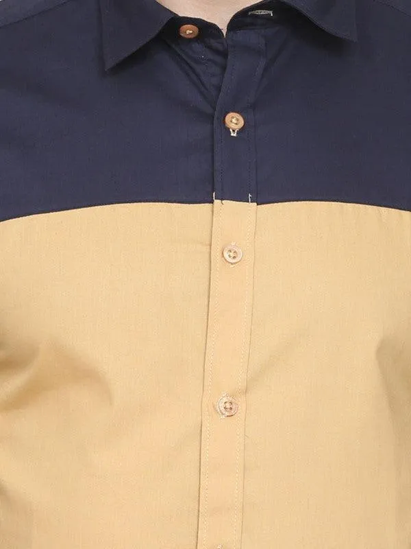 Life Roads full sleeve casual navy blue cotton shirt for Men and boy