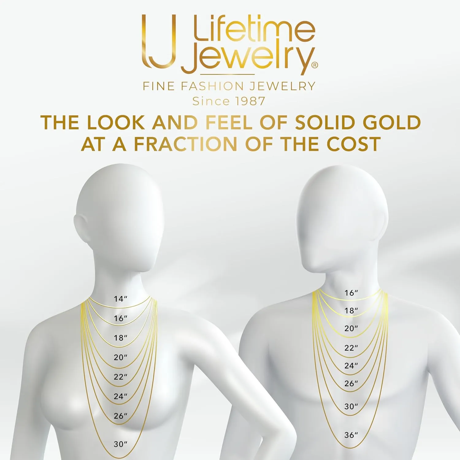 LIFETIME JEWELRY Paperclip Chain Necklace Necklace for Men and Women 24k Real Gold Plated Necklace