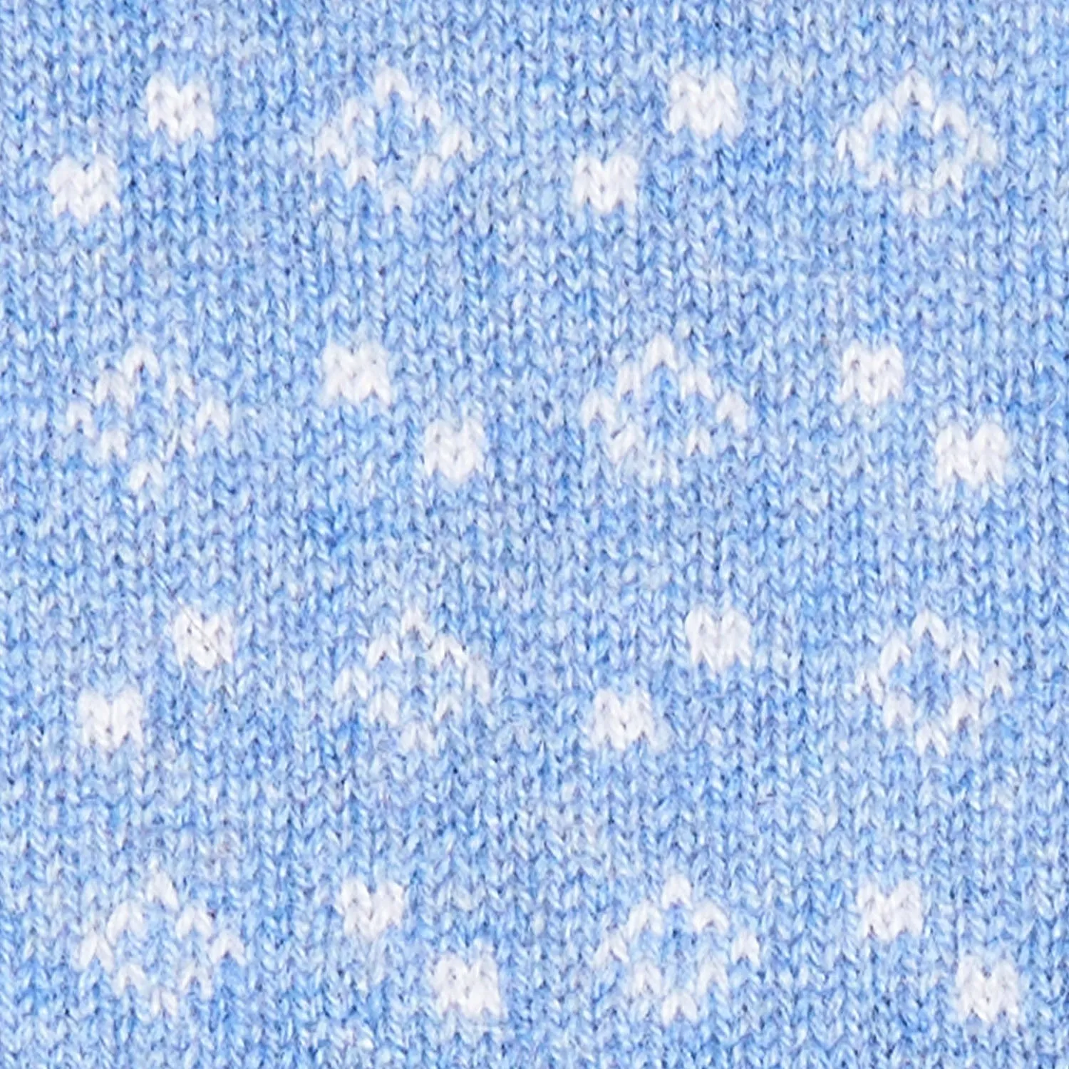 LIGHT BLUE AND WHITE TWO-TONE CASHMERE NECK WARMER